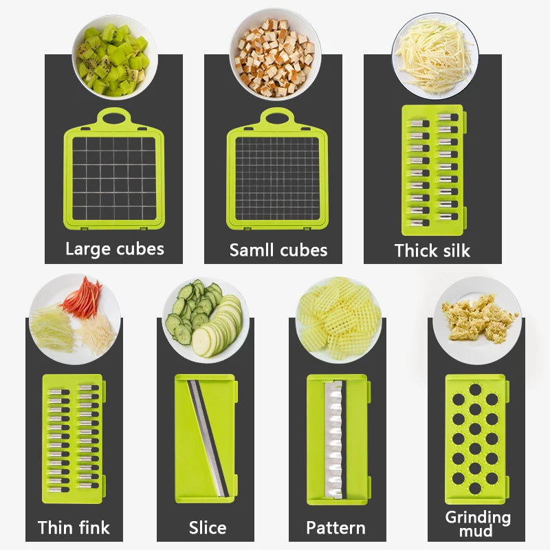 Konco 6-in-1 Vegetable & Fruit Slicer – Mandoline, Peeler, Grater, Shredder & Potato Ricer