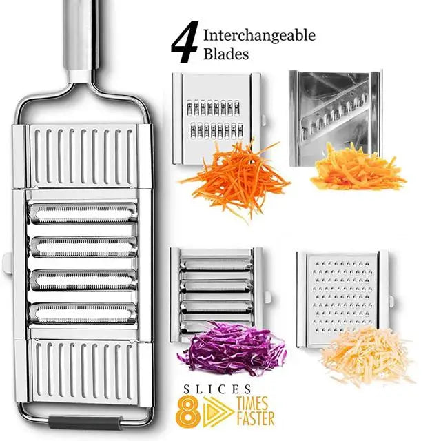 Konco 6-in-1 Vegetable & Fruit Slicer – Mandoline, Peeler, Grater, Shredder & Potato Ricer