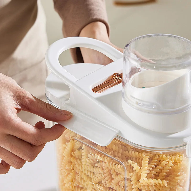 Multi-Size Airtight Storage Jars with Measuring Scale & Date Tracker – Clear PP+PET Containers for Pet Food, Detergents & Dry Goods