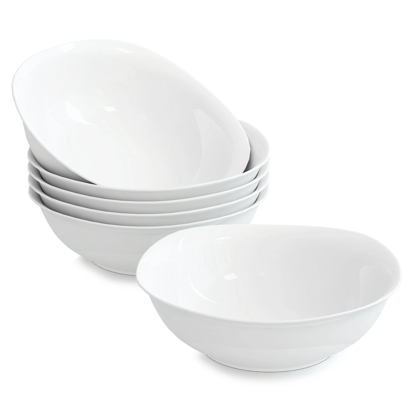 Elisa 6-Piece 6.7” Porcelain Bowl Set – Soup, Cereal, Salad, Dessert & Pasta