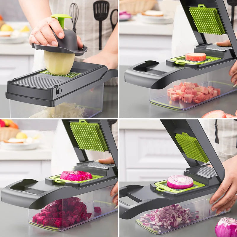 Konco 6-in-1 Vegetable & Fruit Slicer – Mandoline, Peeler, Grater, Shredder & Potato Ricer