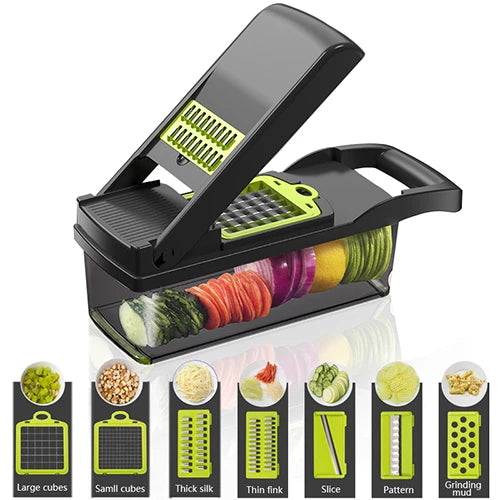 Konco 6-in-1 Vegetable & Fruit Slicer – Mandoline, Peeler, Grater, Shredder & Potato Ricer