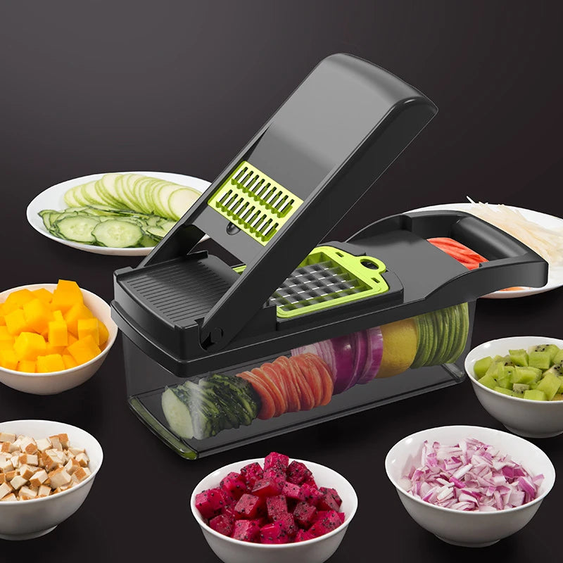 Konco 6-in-1 Vegetable & Fruit Slicer – Mandoline, Peeler, Grater, Shredder & Potato Ricer