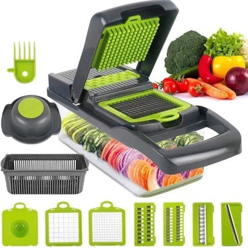 16-in-1 Vegetable & Cheese Slicer – Mandoline Chopper & Kitchen Grater