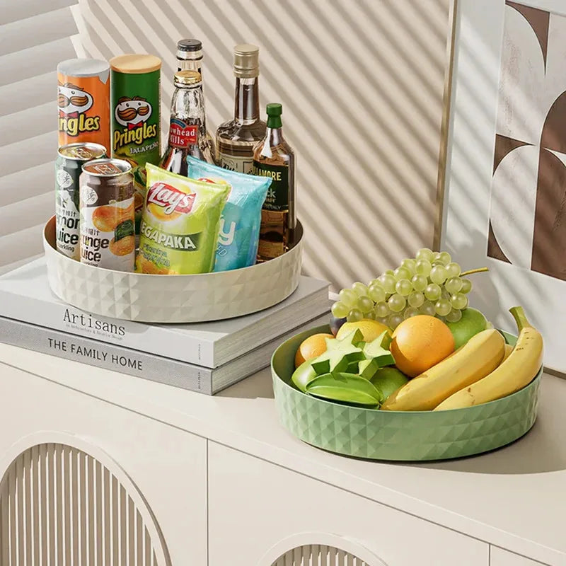 360° Rotating Spice Rack – Non-Slip Organizer Tray for Kitchen & Cabinet Storage