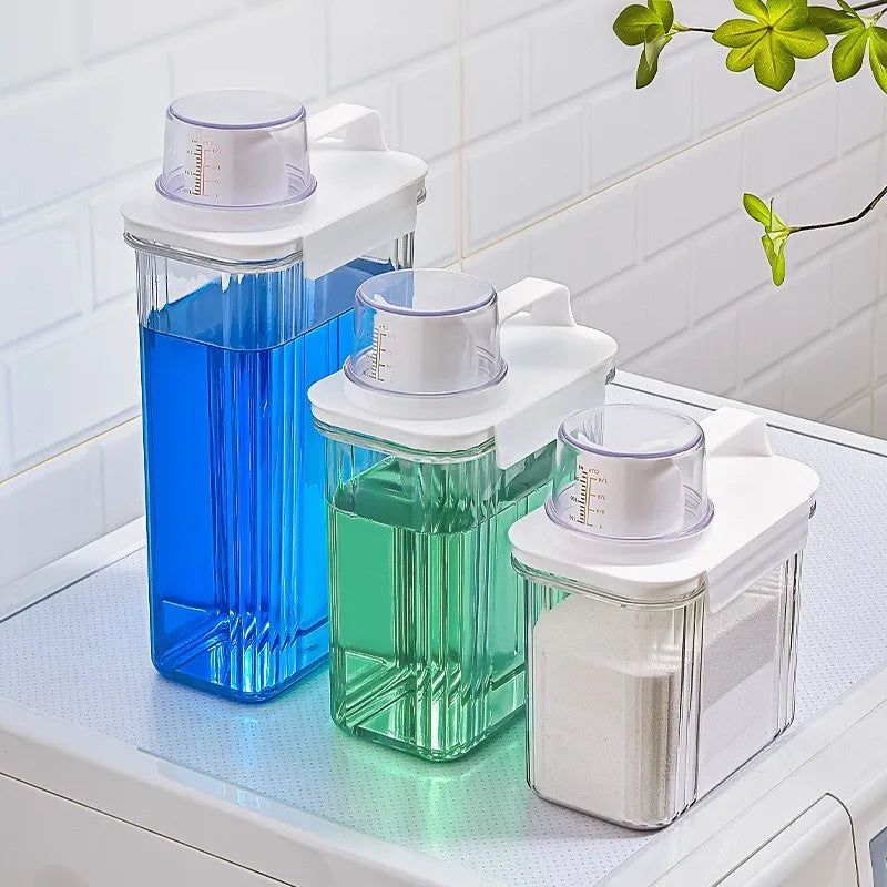 Multi-Size Airtight Storage Jars with Measuring Scale & Date Tracker – Clear PP+PET Containers for Pet Food, Detergents & Dry Goods