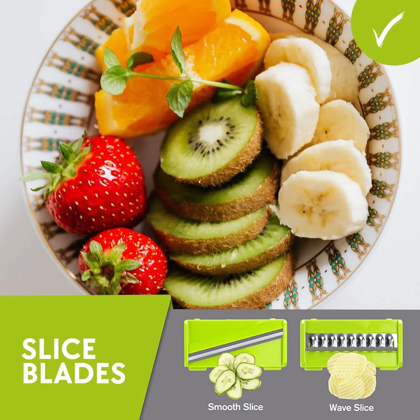 16-in-1 Vegetable & Cheese Slicer – Mandoline Chopper & Kitchen Grater