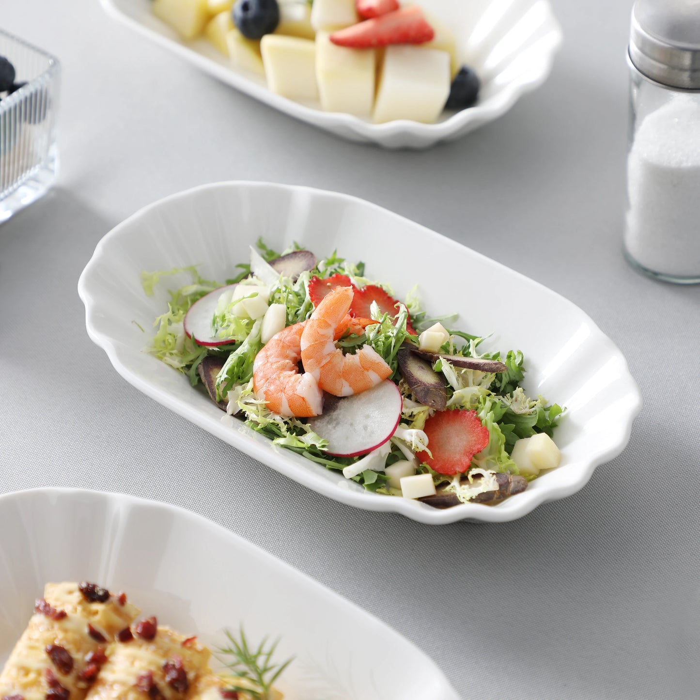8-Piece 7.75” White Porcelain Bowls Set – Breakfast, Dessert, Cake, Snack & Appetizer Dishes