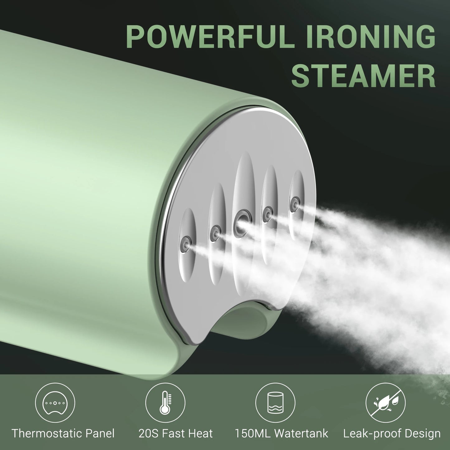 Handheld Garment Steamer 1000W – Portable, Foldable & Dual Voltage 110V/220V