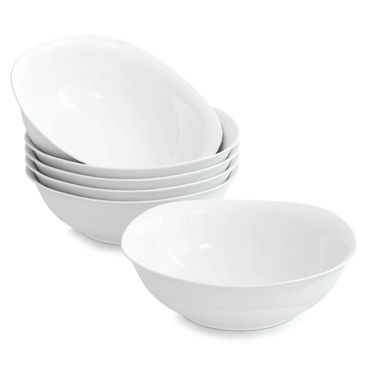 Elisa 6-Piece 6.7” Porcelain Bowl Set – Soup, Cereal, Salad, Dessert & Pasta