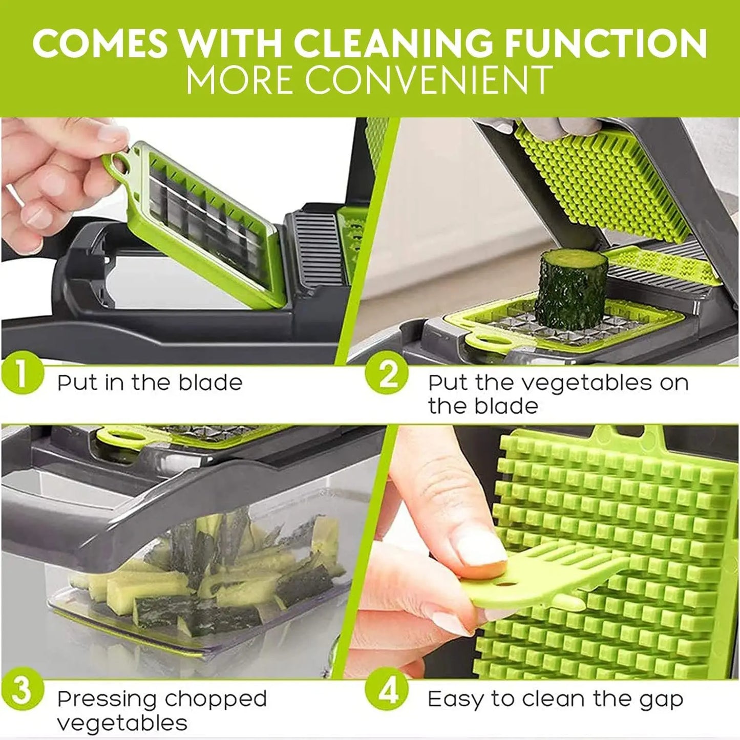 16-in-1 Vegetable & Cheese Slicer – Mandoline Chopper & Kitchen Grater